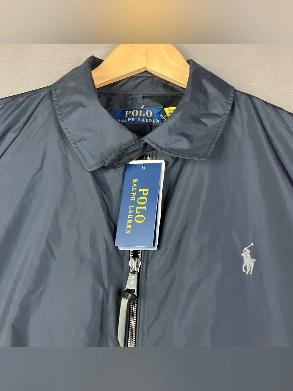 Polo Ralph Lauren Men's Size M Packable Commuter Windbreaker Jacket Full Zip NWD